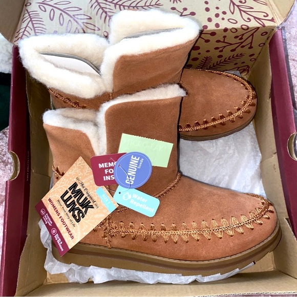 Ziggy Melrose Suede Muk Luk Ankle Boots - Picture 1 of 10